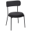 Beliani Set of 2 Dining Chairs ALLISON Boucle Black 5