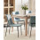 Beliani Set of 4 Dining Chairs GLENDIVE Fabric Light Blue 2