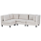 Beliani Modular Corner Sofa 4 Seater UNSTAD Fabric Light Beige Right Hand 4