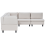 Beliani Modular Corner Sofa 5 Seater UNSTAD Fabric Light Beige Right Hand 6