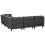 Beliani Modular Corner Sofa 5 Seater UNSTAD Fabric Black Left Hand 5