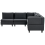 Beliani Modular Corner Sofa 5 Seater UNSTAD Fabric Black Left Hand 4