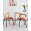 Beliani Set of 2 Dining Chairs MAYETTA Metal Orange 2