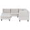 Beliani Modular Corner Sofa 5 Seater UNSTAD with Ottoman Fabric Light Beige Left Hand 4