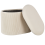 Beliani Storage Pouffe RICHLAND Velvet Light Beige 4