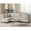 Beliani Modular Corner Sofa 4 Seater UNSTAD Fabric Light Beige Right Hand 2