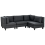 Beliani Modular Corner Sofa 4 Seater UNSTAD Fabric Black Left Hand 3