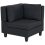 Beliani Modular Corner Sofa 5 Seater UNSTAD Fabric Black Left Hand 6