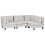 Beliani Modular Corner Sofa 4 Seater UNSTAD Fabric Light Beige Left Hand 4
