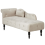 Beliani Left-Hand Chaise Longue IVRY Velvet Light Beige 4