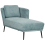 Beliani Left-Hand Chaise Longue ARTHEZE Fabric Light Blue 4