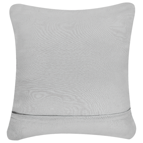 Beliani Throw Cushion KIZKALESI 45 x 40 cm Cotton Grey Geometric Pattern 1