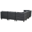 Beliani Modular Corner Sofa 5 Seater UNSTAD Fabric Black Right Hand 5