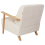 Beliani Armchair LESJA Fabric Light Beige 3