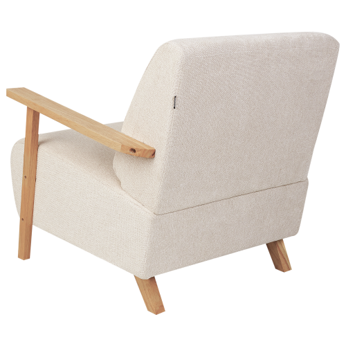 Beliani Armchair LESJA Fabric Light Beige 2