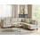 Beliani Modular Corner Sofa 5 Seater UNSTAD Fabric Light Beige Right Hand 2