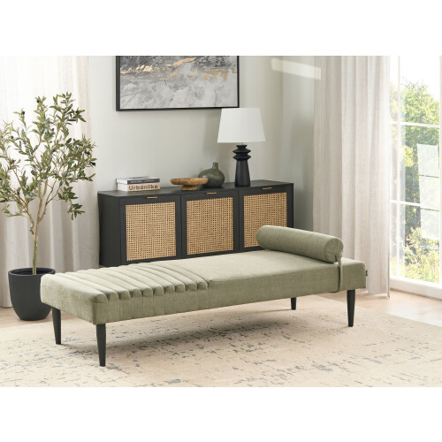 Beliani Chaise Longue MAURIAC Fabric Green 1
