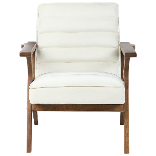 Beliani Armchair KISA Velvet Off-White 2