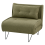 Beliani Single Sofa Bed VESTFOLD Fabric Olive Green 4