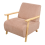 Beliani Armchair LESJA Fabric Pink 6