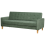 Beliani Sofa Bed 3 Seater VEHKOO Fabric Dark Green 4