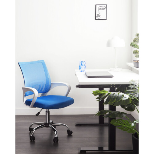 Beliani Office Chair SOLID Blue 1