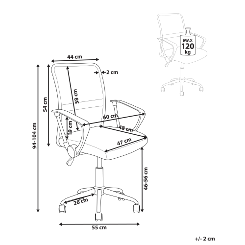 Beliani Office Chair BEST Black 2