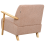 Beliani Armchair LESJA Fabric Pink 5