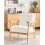 Beliani Armchair LEKNES Boucle Off-White 2