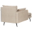 Beliani Right-Hand Chaise Longue YERRES Fabric Beige 5