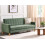 Beliani Sofa Bed 3 Seater VEHKOO Fabric Dark Green 2