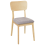 Beliani Set of 2 Dining Chairs MINIER Wood Light Brown/Grey 4