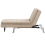 Beliani Chaise Longue LOIRET Fabric Taupe 4