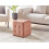 Beliani Pouffe WISCONSIN Velvet Peach Pink 2