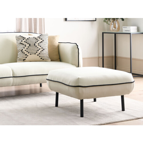 Beliani Ottoman TONSBERG Fabric Light Beige 1