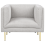 Beliani Armchair MOEN Fabric Light Grey 4