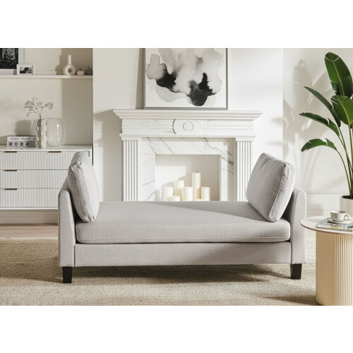 Beliani Chaise Longue ARCHIANE Fabric Light Grey 1