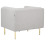 Beliani Armchair MOEN Fabric Light Grey 5