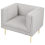 Beliani Armchair MOEN Fabric Light Grey 6