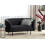 Beliani Sofa 2 Seater LOEN Fabric Black 5