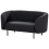 Beliani Sofa 2 Seater LOEN Fabric Black 3