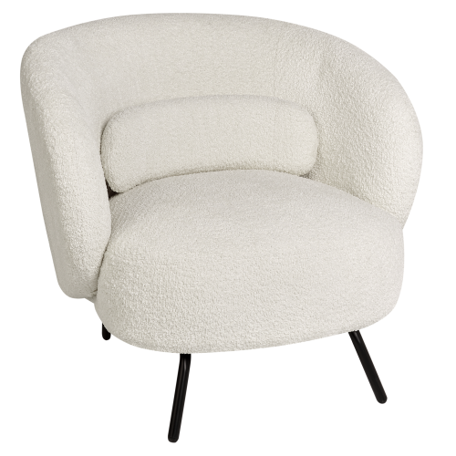 Beliani Armchair MAKELA Boucle Off-White 1