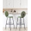 Beliani Set of 2 Bar Chairs EMERY Boucle Light Green 5