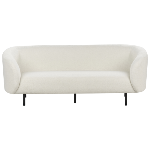 Beliani Sofa 3 Seater LOEN Boucle White 1