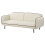 Beliani Sofa 3 Seater TONSBERG Fabric Light Beige with Ottoman 6