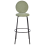 Beliani Set of 2 Bar Chairs EMERY Boucle Light Green 4