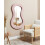 Beliani Wall Mirror PLANCHEZ 70 cm 112 cm Boucle Pink 2