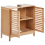 Beliani Vanity Unit MISSOULA 60 cm Bamboo Light Brown 4