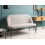 Beliani Dining Bench 2 Seater OSBY Fabric Light Grey 2