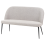 Beliani Dining Bench 2 Seater OSBY Fabric Light Grey 4
